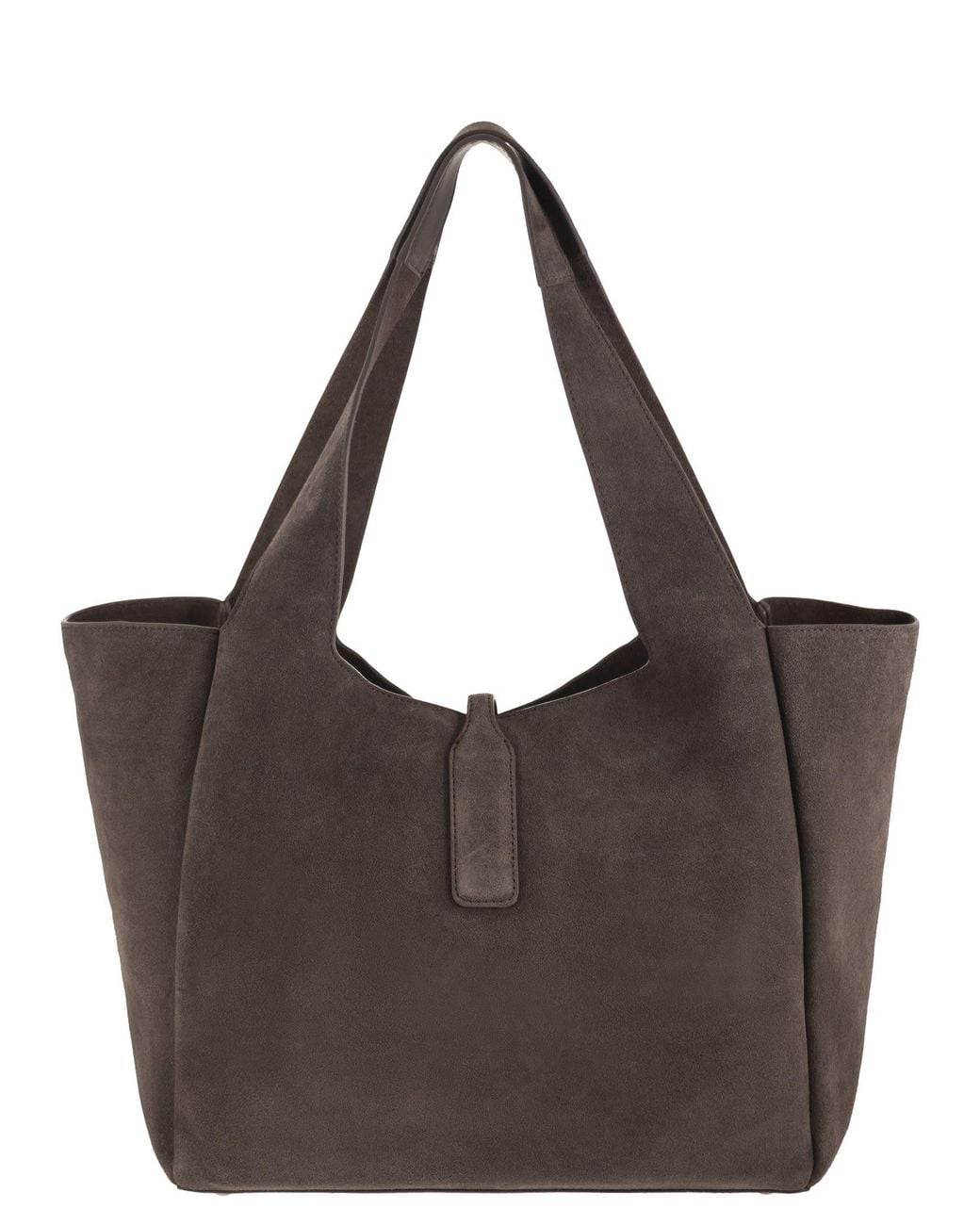 Hogan Brown Suede Shopping Bag