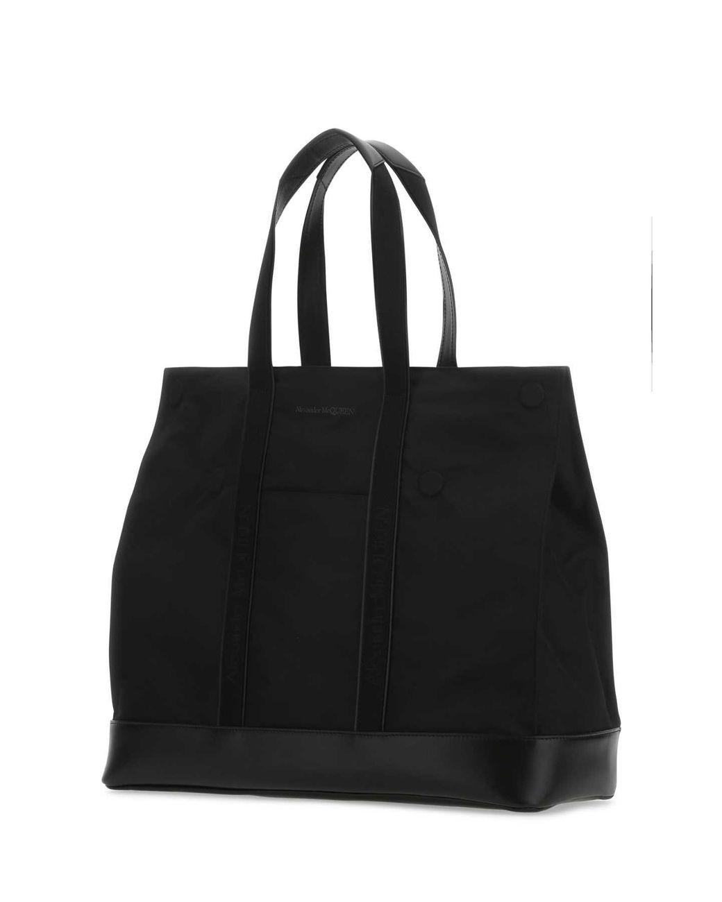McQueen Black De Manta Nylon Tote for men