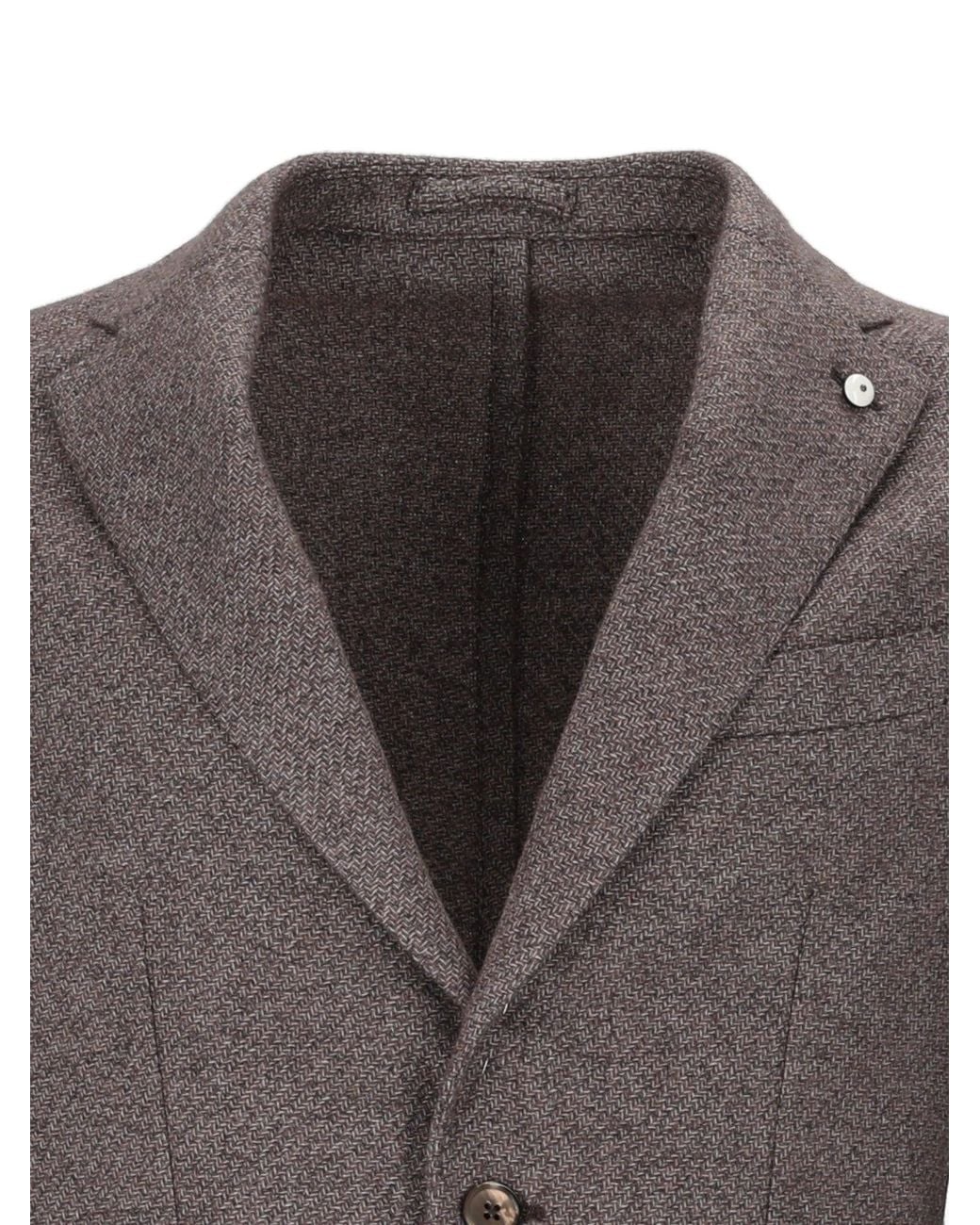 L.b.m. 1911 Gray Drop S Textured Blazer for men