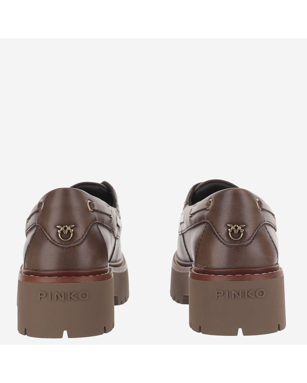 Pinko Brown Margharet 01 Leather Loafers
