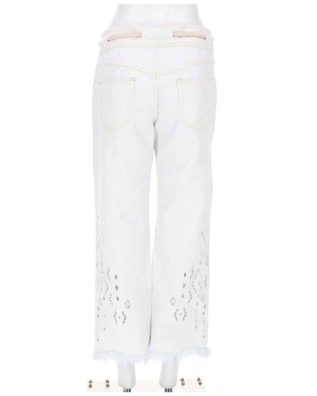 Isabel Marant White Trousers Alison Cotton
