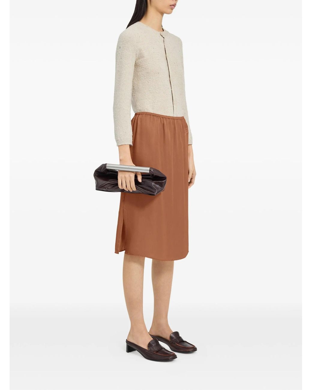 MM6 by Maison Margiela Brown Midi Skirt
