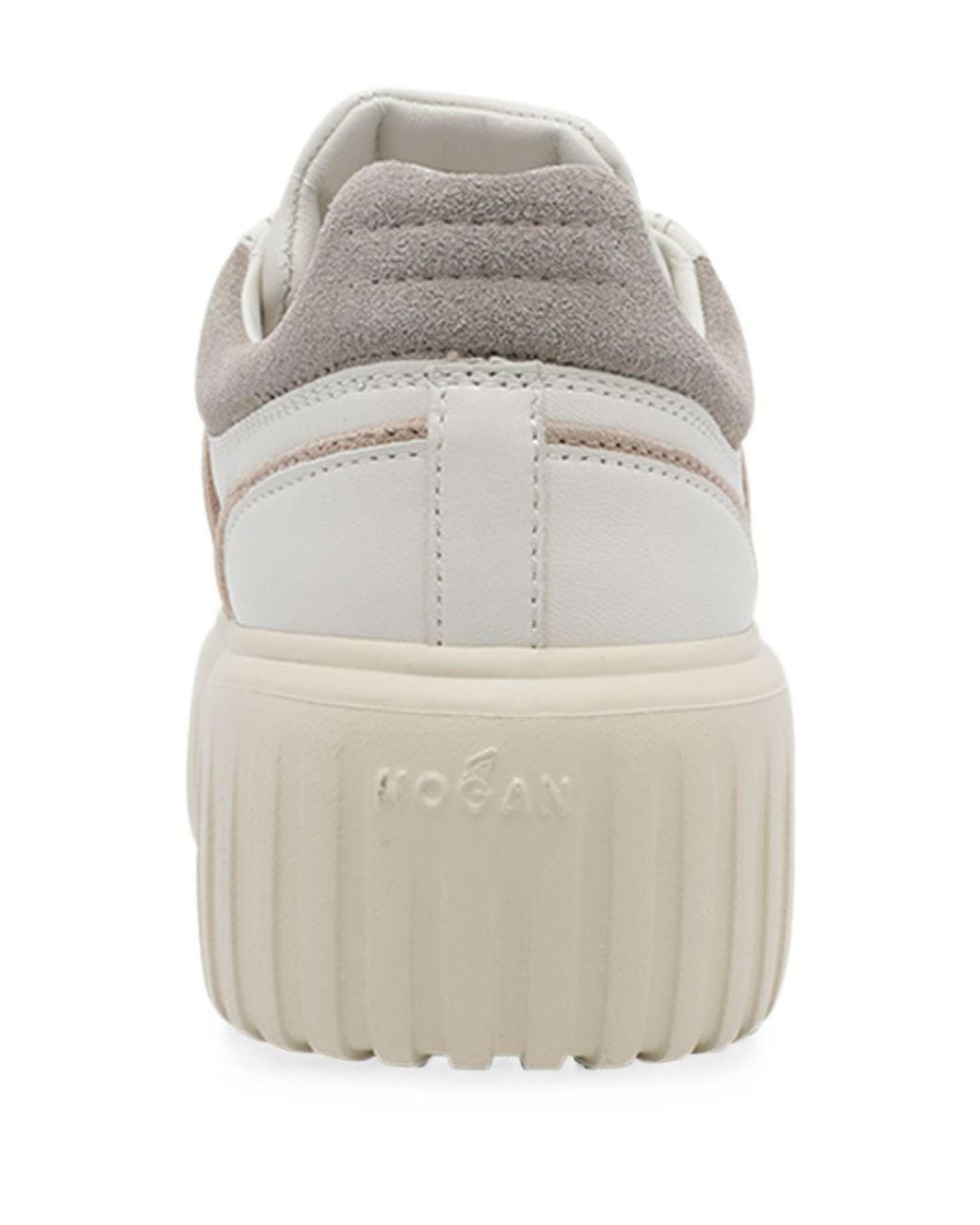 Hogan White H Stripes Leather Sneakers