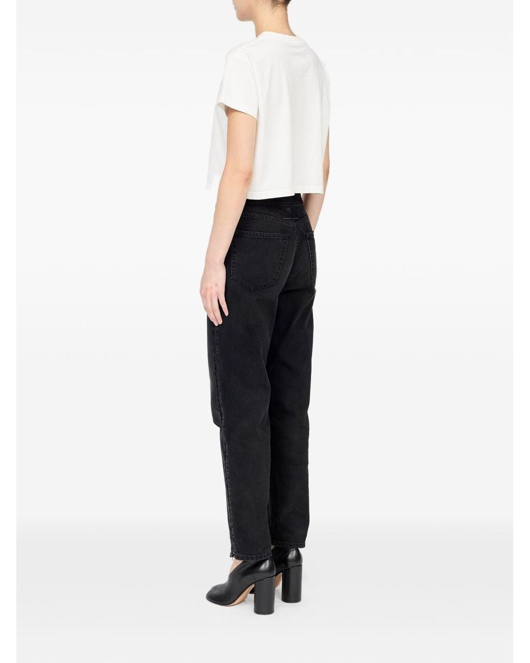 MM6 by Maison Margiela White Logo Cotton T Shirt