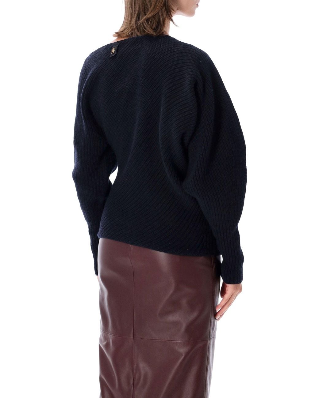 Alberta Ferretti Blue Alberta Ferretti Asymmetric Sweater
