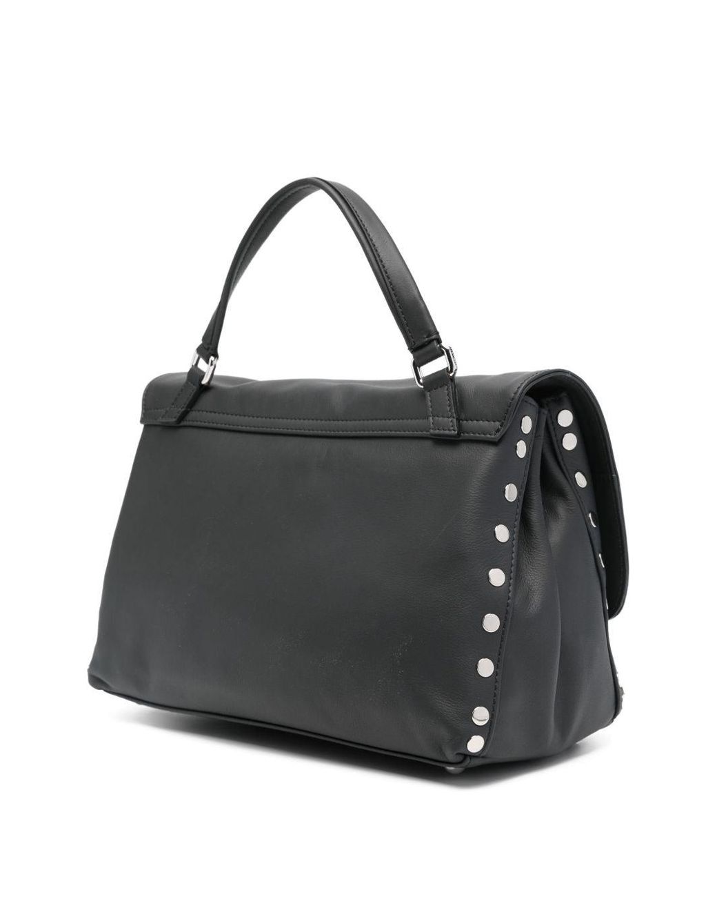 Zanellato Black Postina Saeta Small Leather Handbag