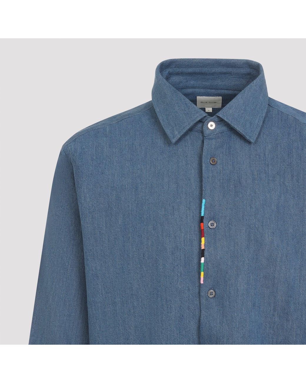 Paul Smith Blue Light Base Regular Fit Shirt for men