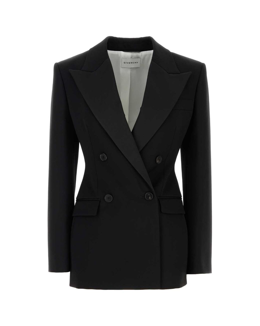 Givenchy Black Double-Breasted Jacket With Peak Revers