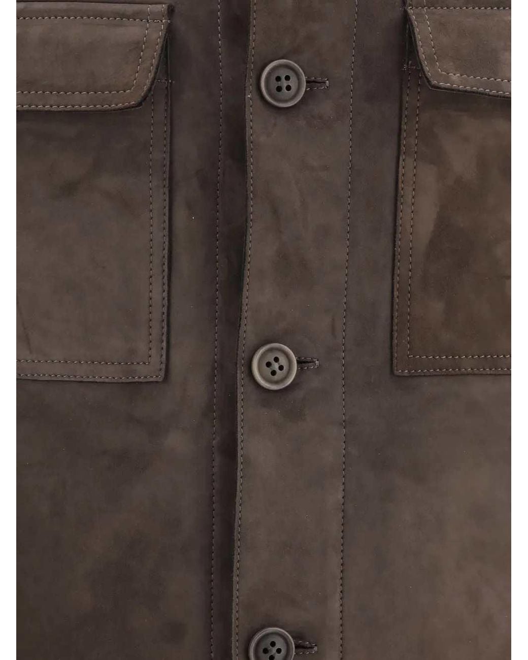 Salvatore Santoro Brown Button Front Suede Jacket