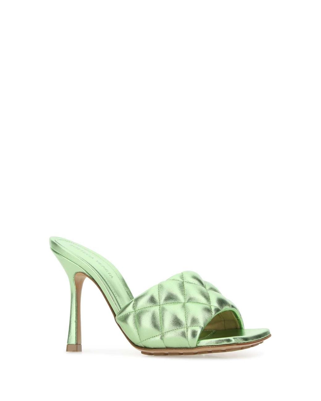 Bottega Veneta Green Heeled Mules