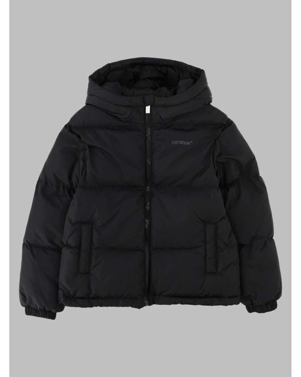 Off-White c/o Virgil Abloh Black Kids Arrow Monogram Short Puffer Jacket