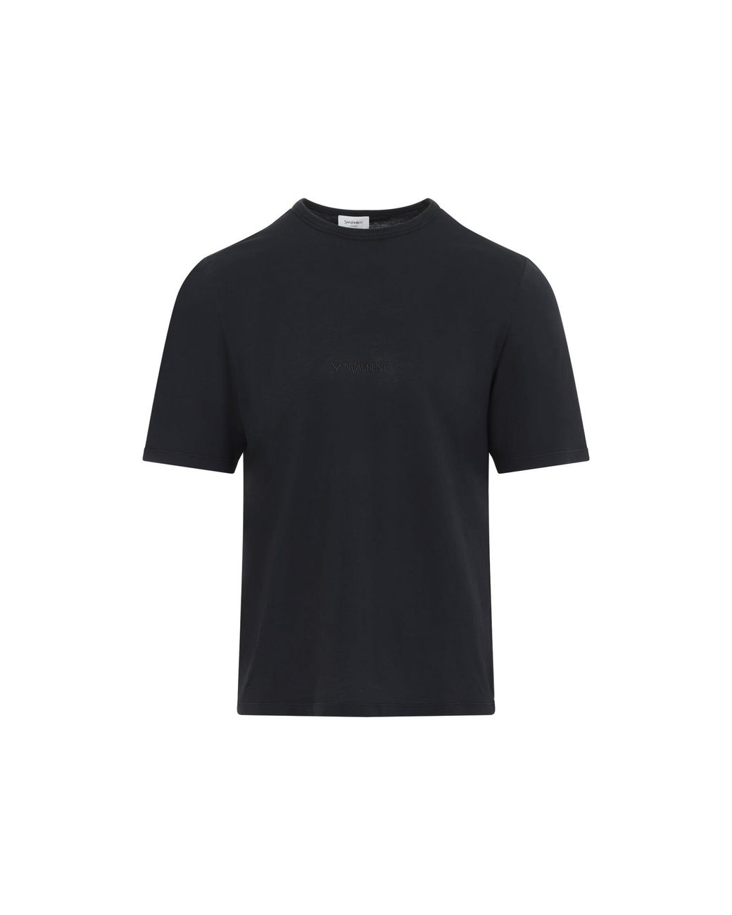Saint Laurent Black Cotton T Shirt