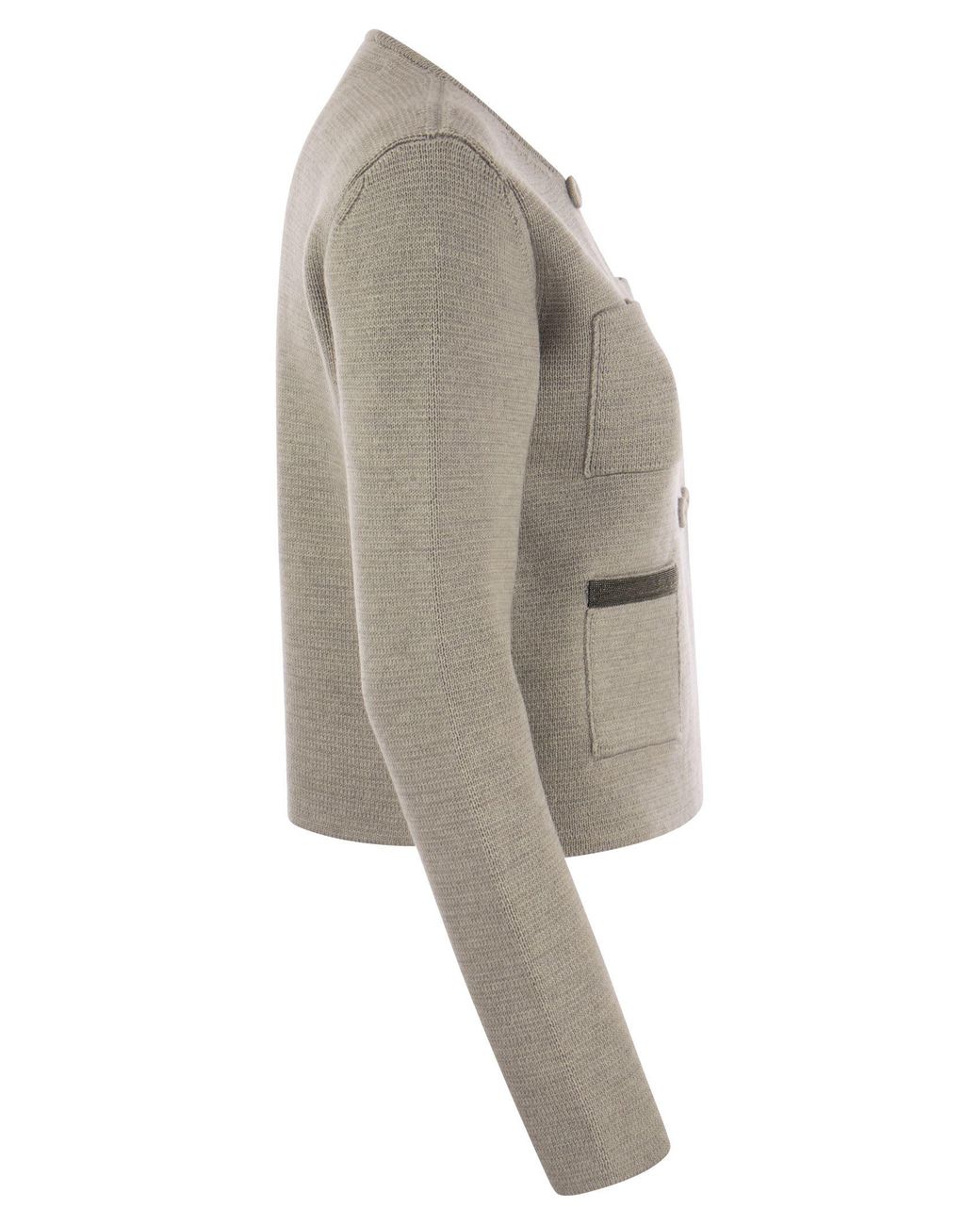 Fabiana Filippi Gray Merino Wool Jacket