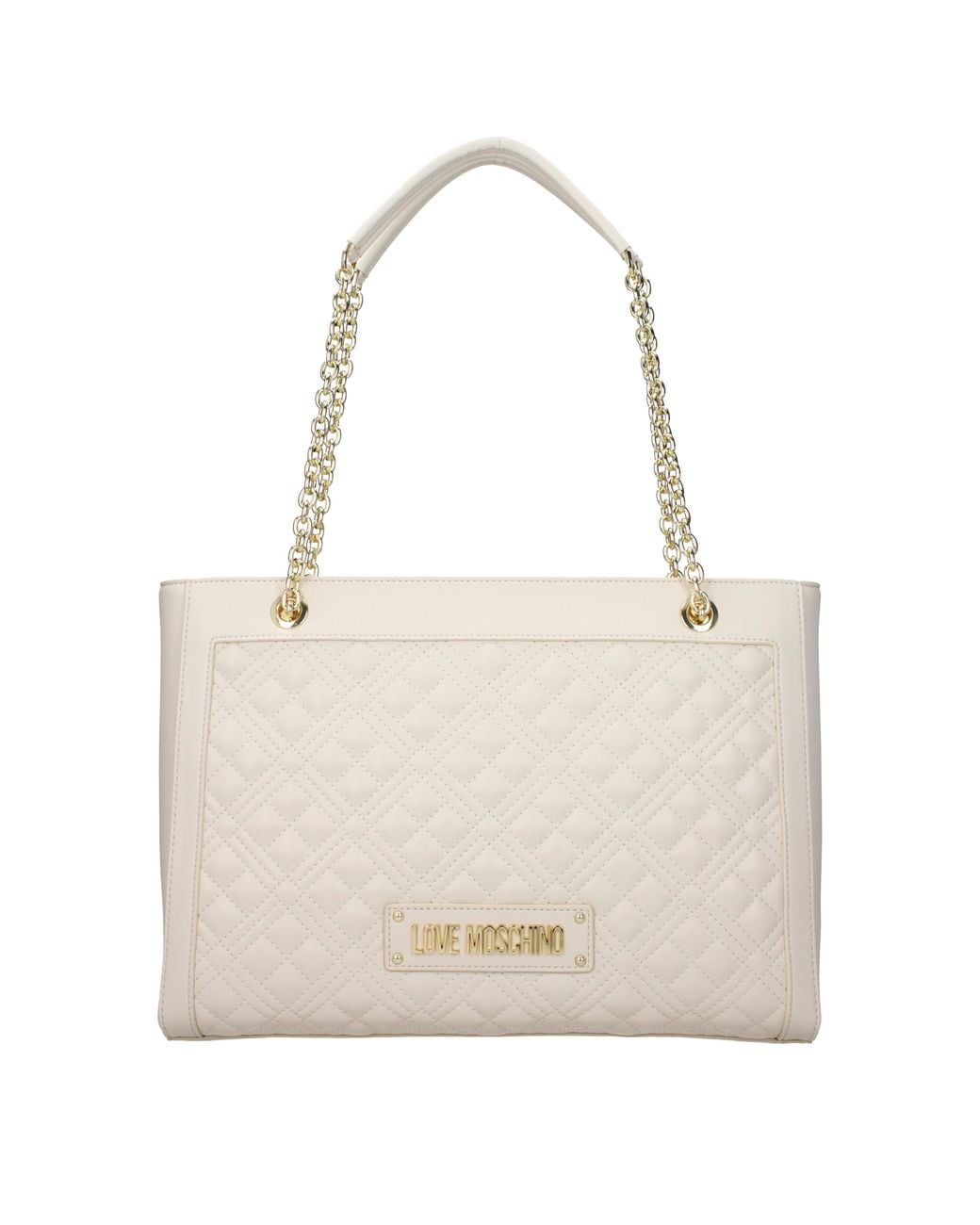 Love Moschino Natural Liebe Moschino -Umhängetaschen Frauen Polyurethan Beige/Elfenbein