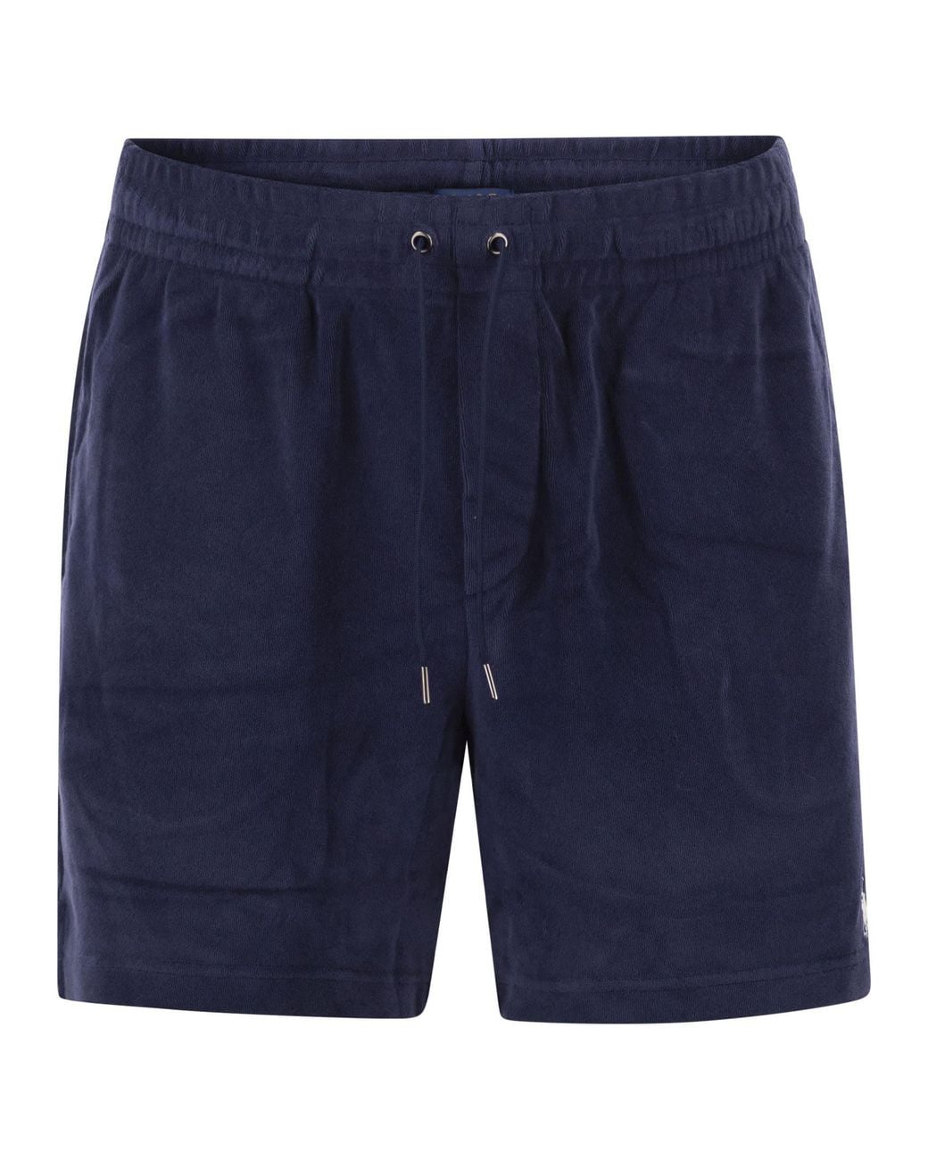 Polo Ralph Lauren Blue Cotton Terry Shorts With Drawstring Waist for men