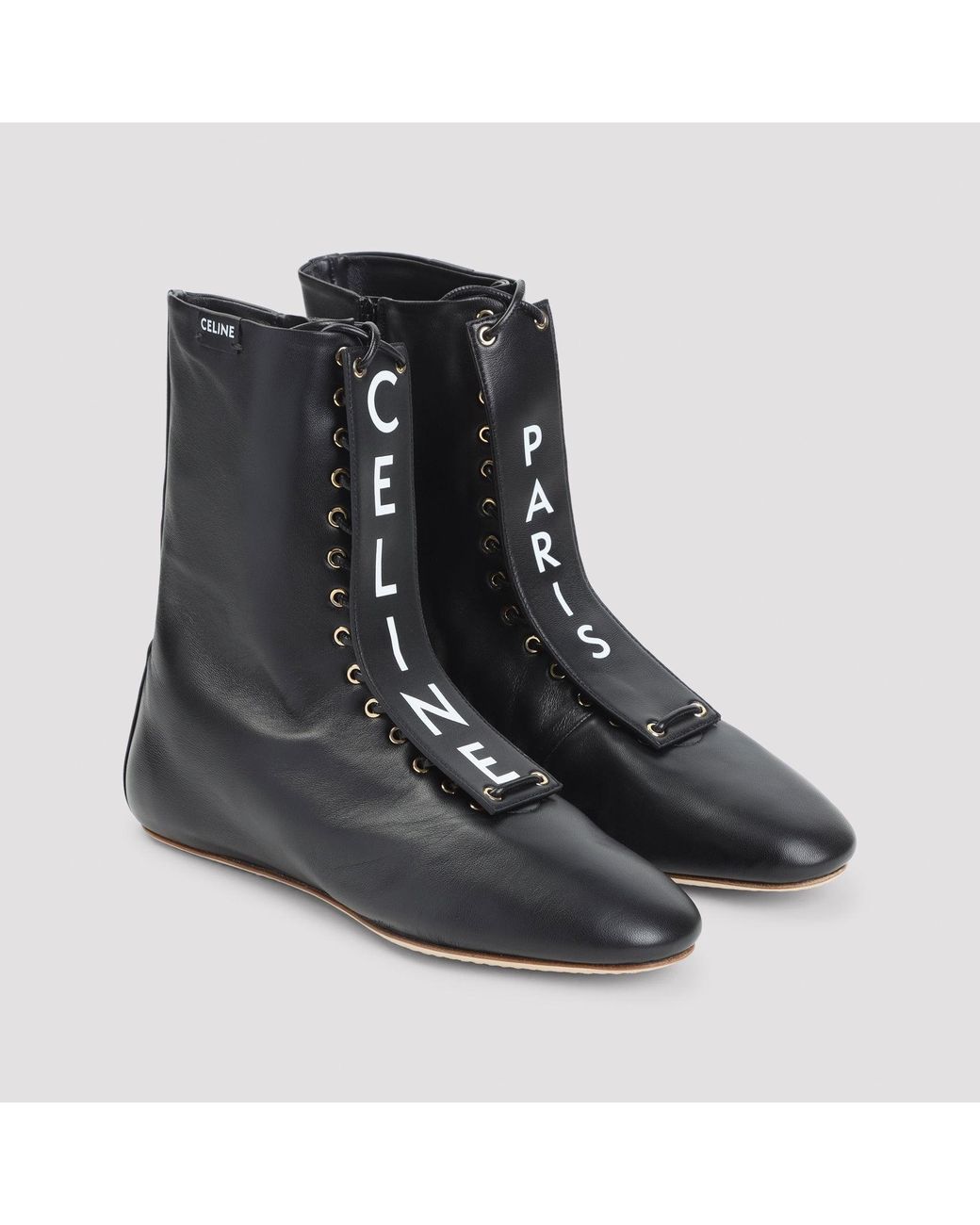 Céline Black Schnürstiefel