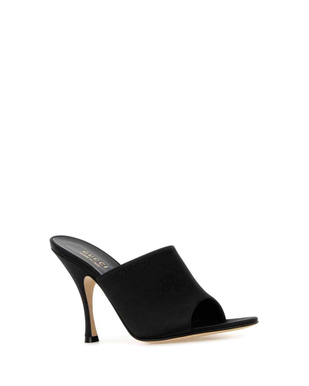 Gucci Black Satin Mules