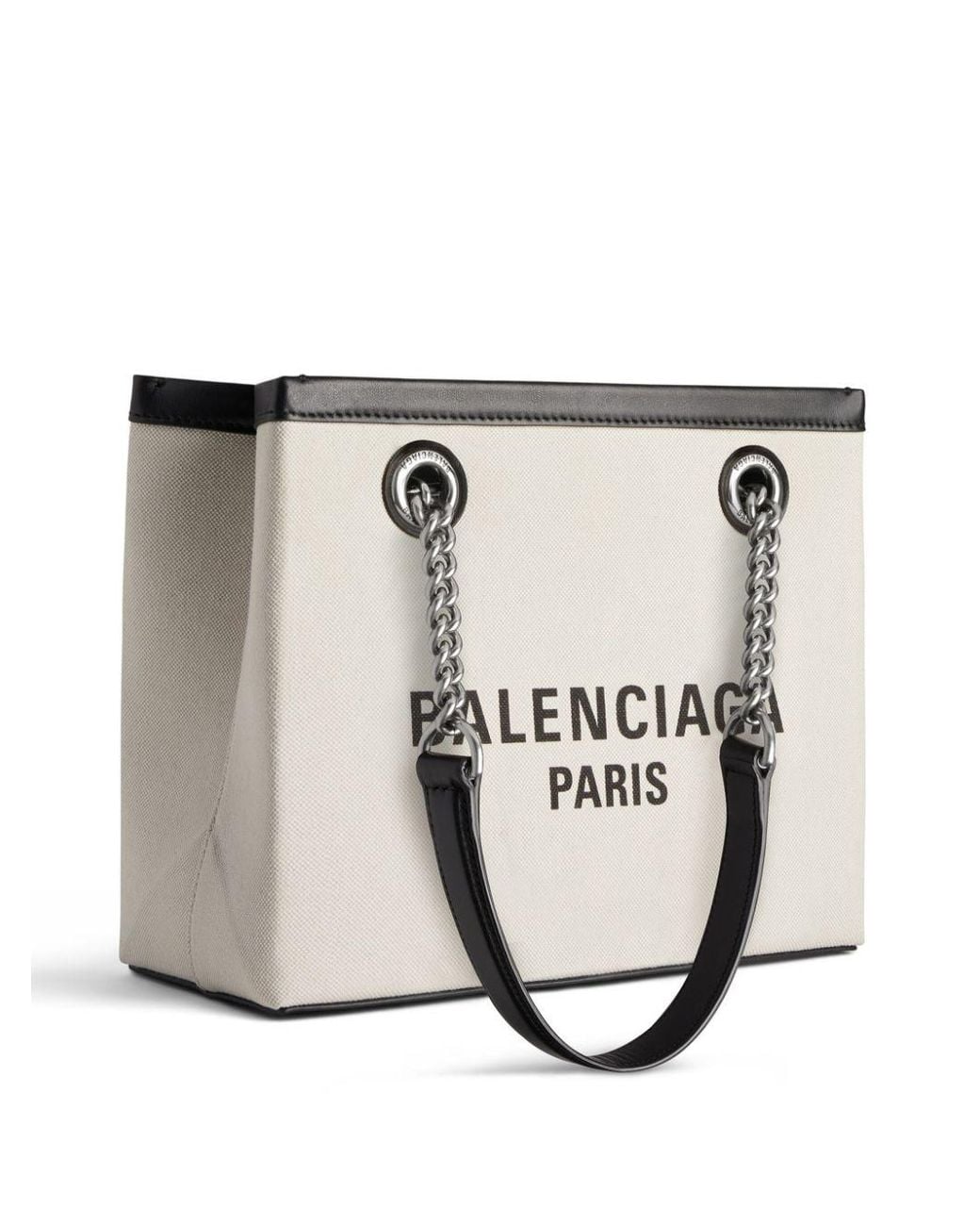 Balenciaga White Duty Free Small Canvas Tote Bag
