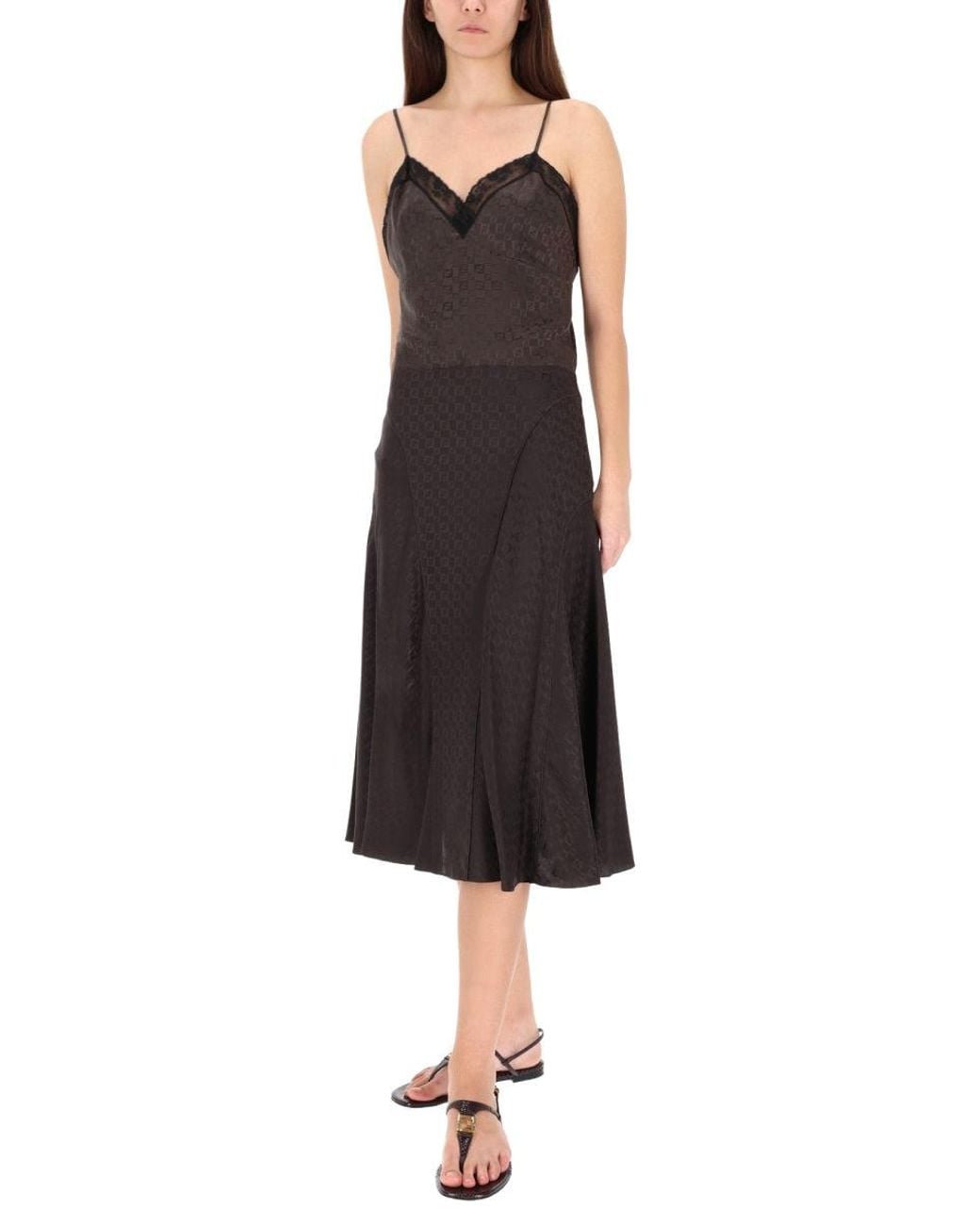 Fendi Brown Jacquard Ff Silk Top