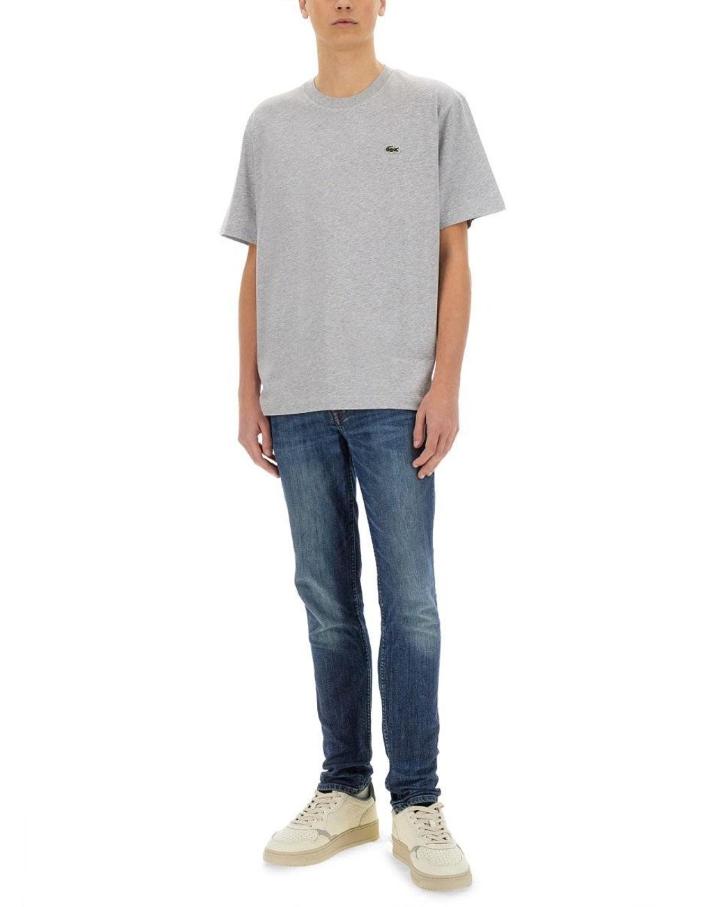 Lacoste Gray T Shirt With Logo