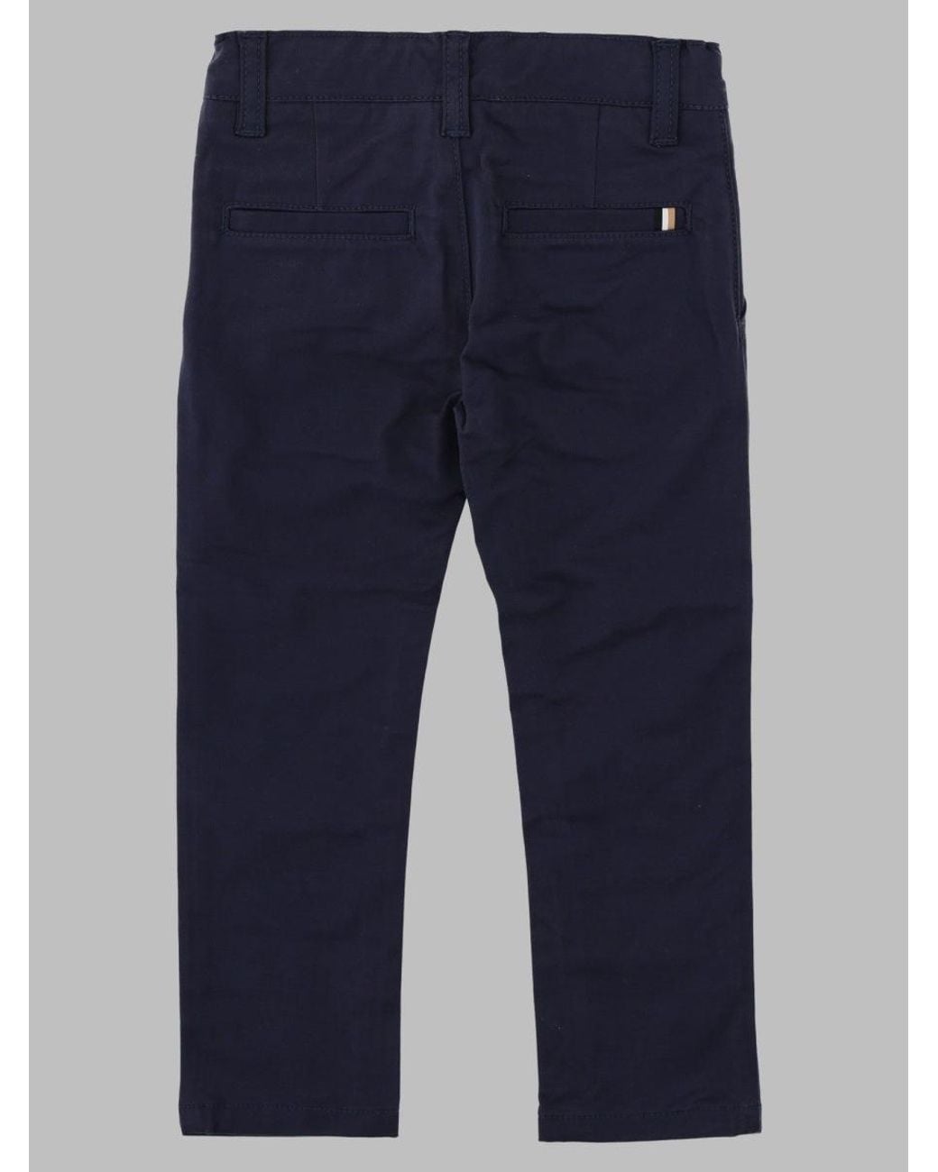 Boss Blue Boys Cotton Stretch Trousers