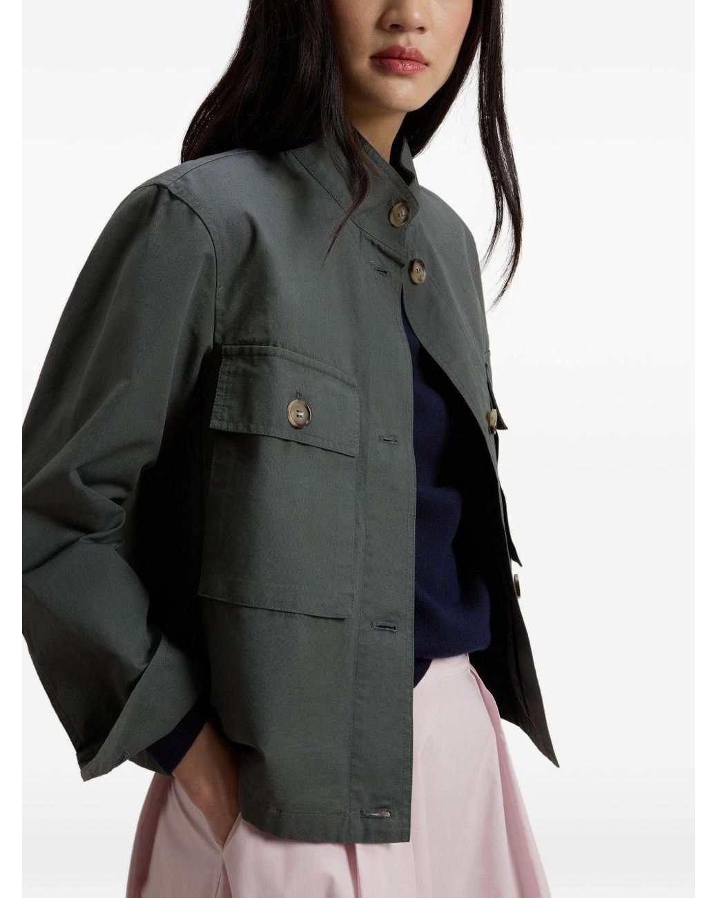 Woolrich Gray Canvas Field Overshirt