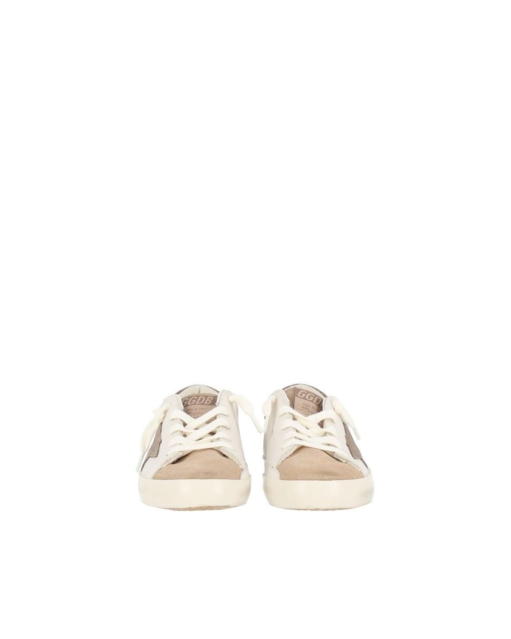 Golden Goose Deluxe Brand White Sneakers Super Star Leather Upper Suede Star Toe Tongue Spur And Heel Milk/Dark