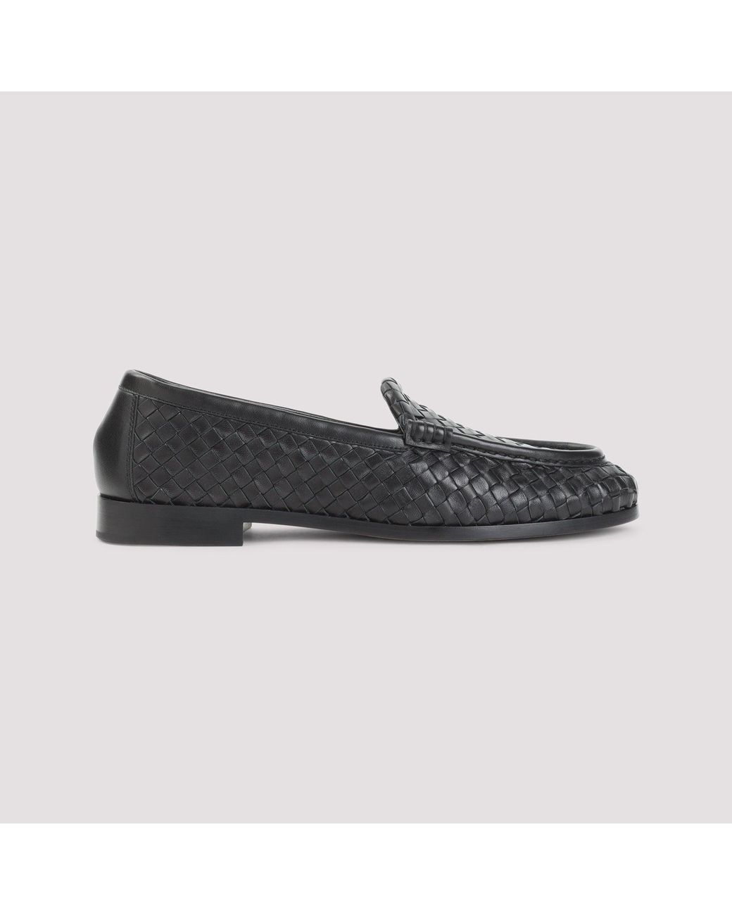 Bottega Veneta Black Silenzio Loafers