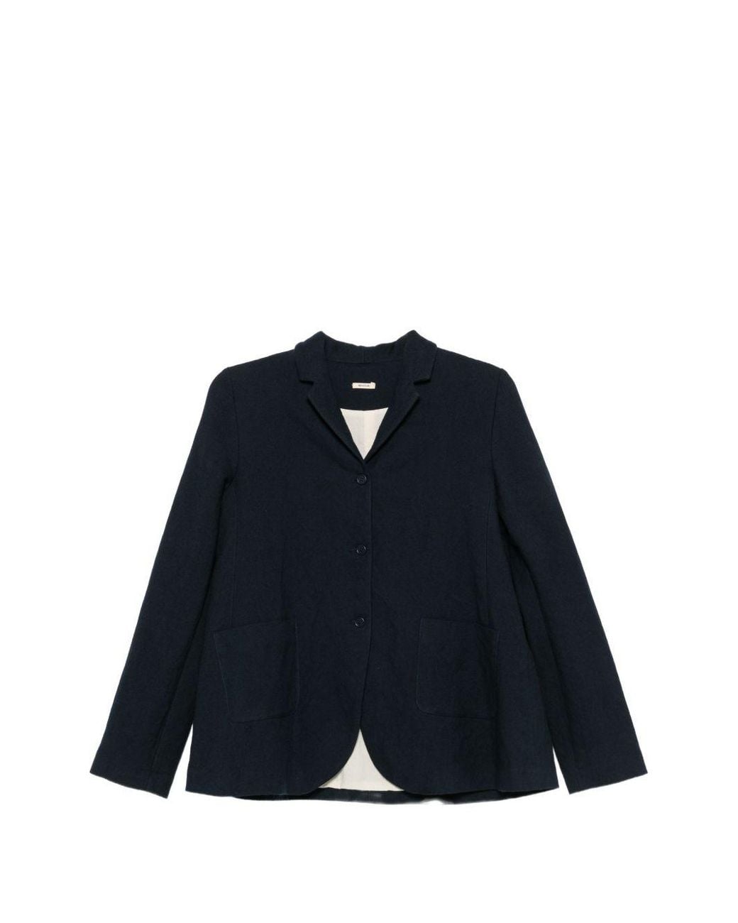 Apuntob Blue Wool And Cotton Blend Jacket
