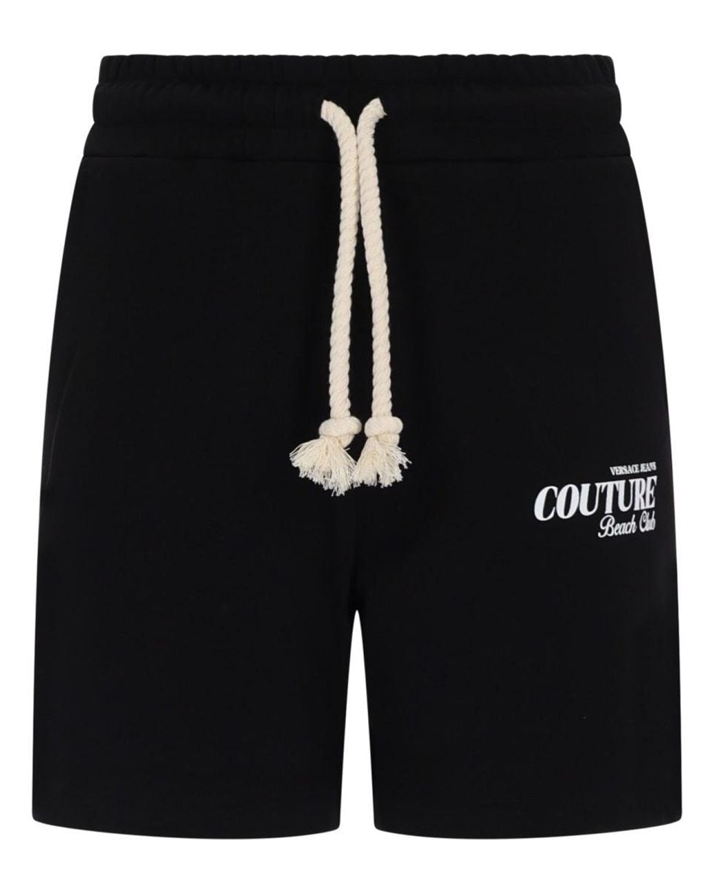 Versace Jeans Couture Black Shorts Con Logo