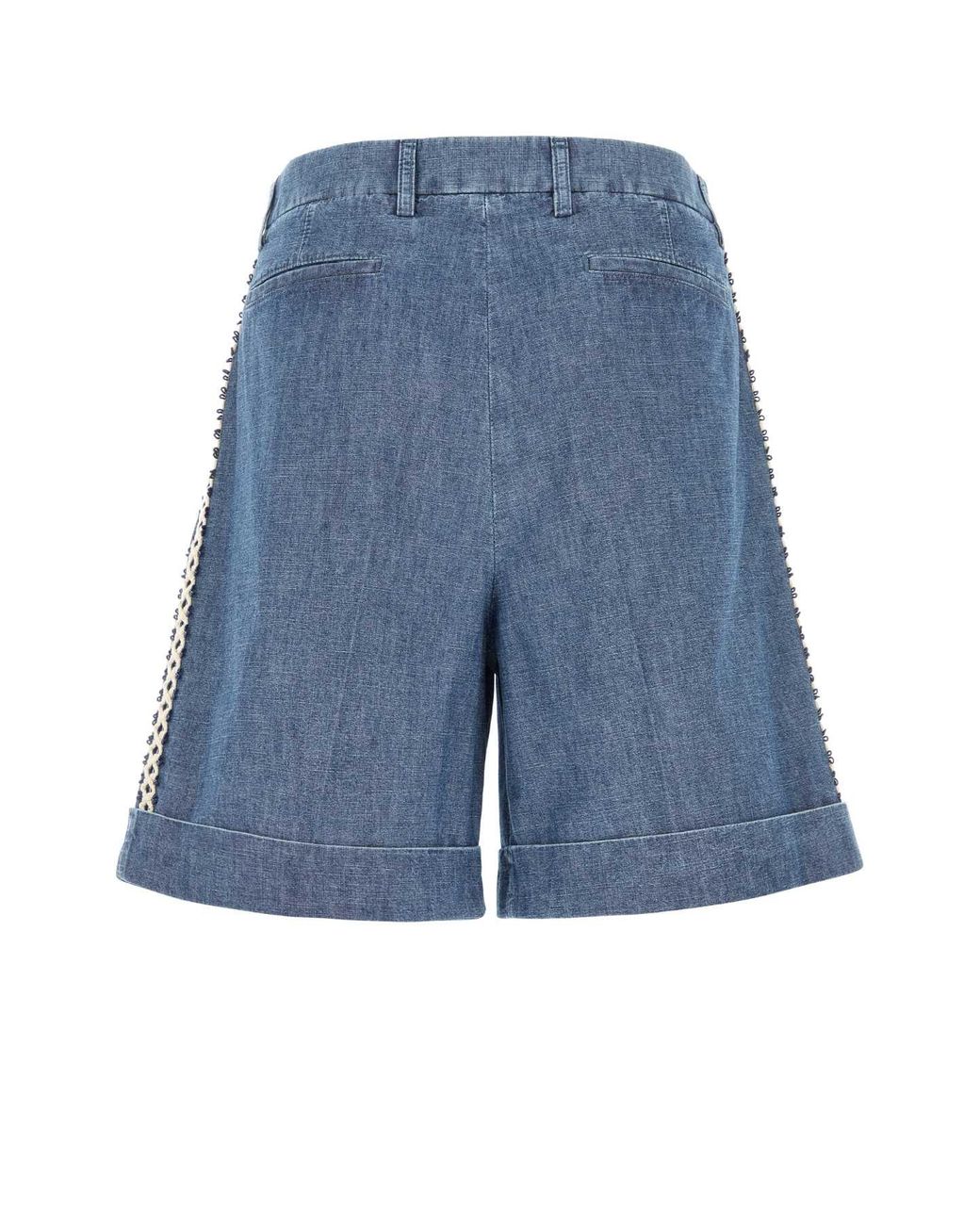 Valentino Garavani Blue Denim Bermuda Shorts for men