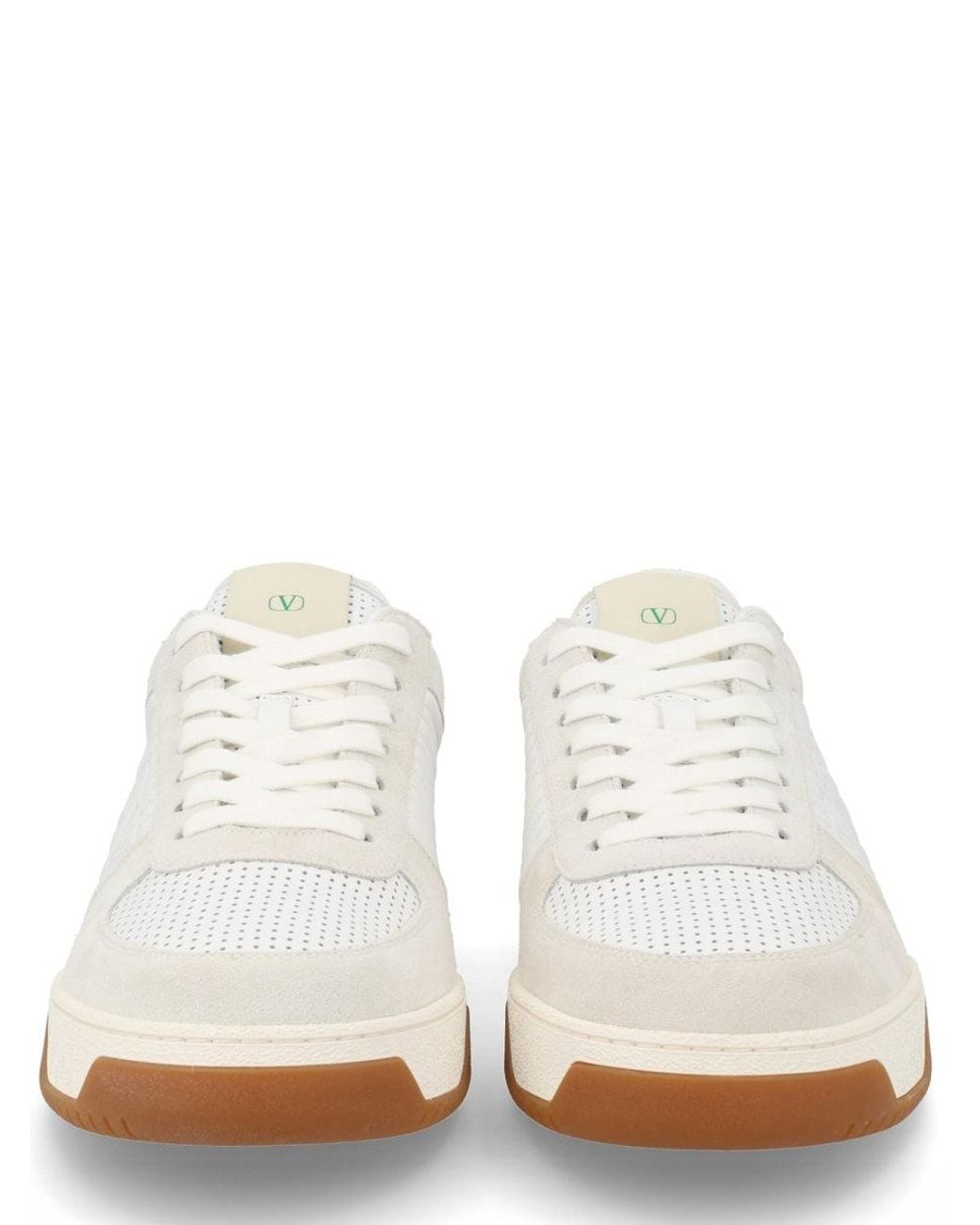 Valentino Garavani White Leather Low-Top Sneakers