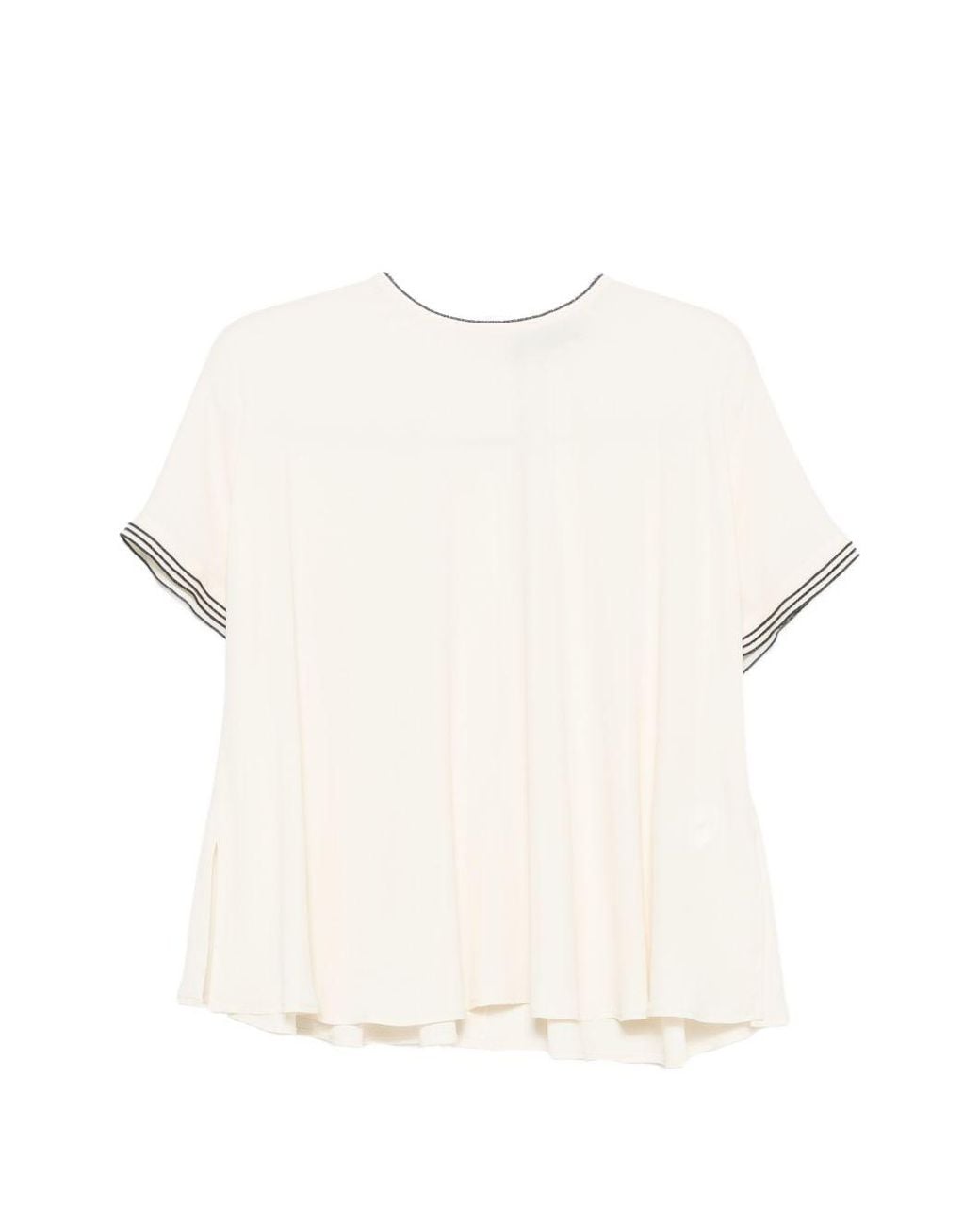 Fabiana Filippi White Silk Blend Top