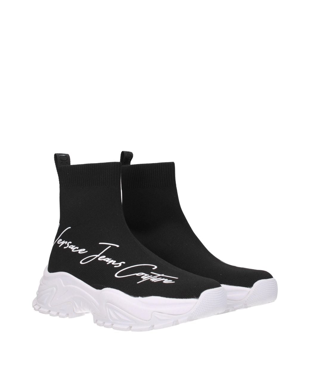Versace Jeans Black Sneakers Couture Donna Tessuto Nero/Bianco