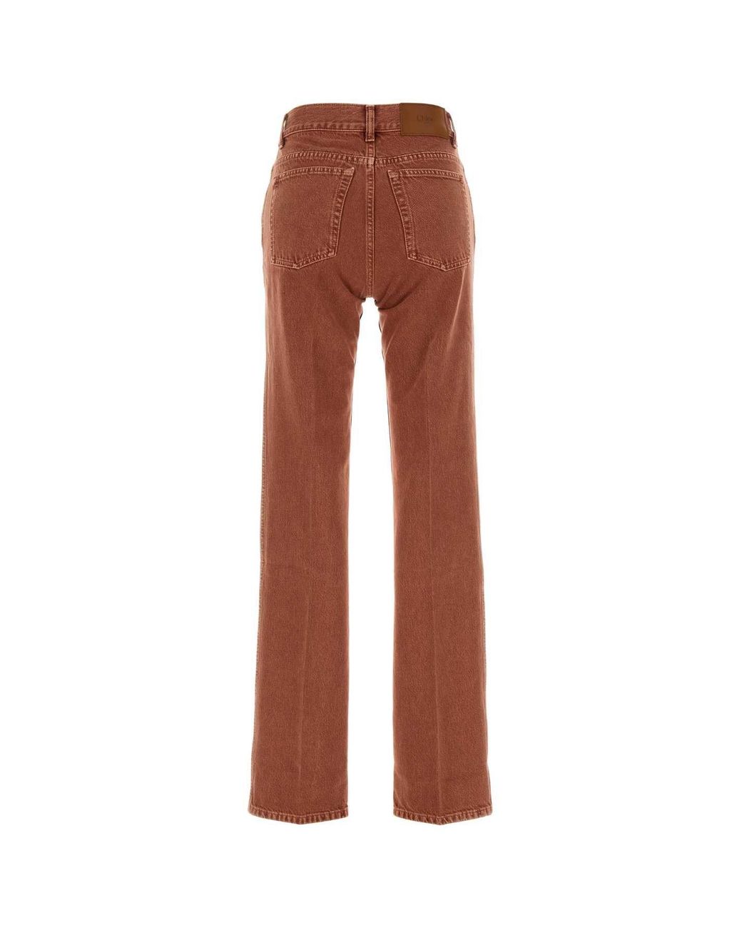 Chloé Brown Straight High Rise Jeans