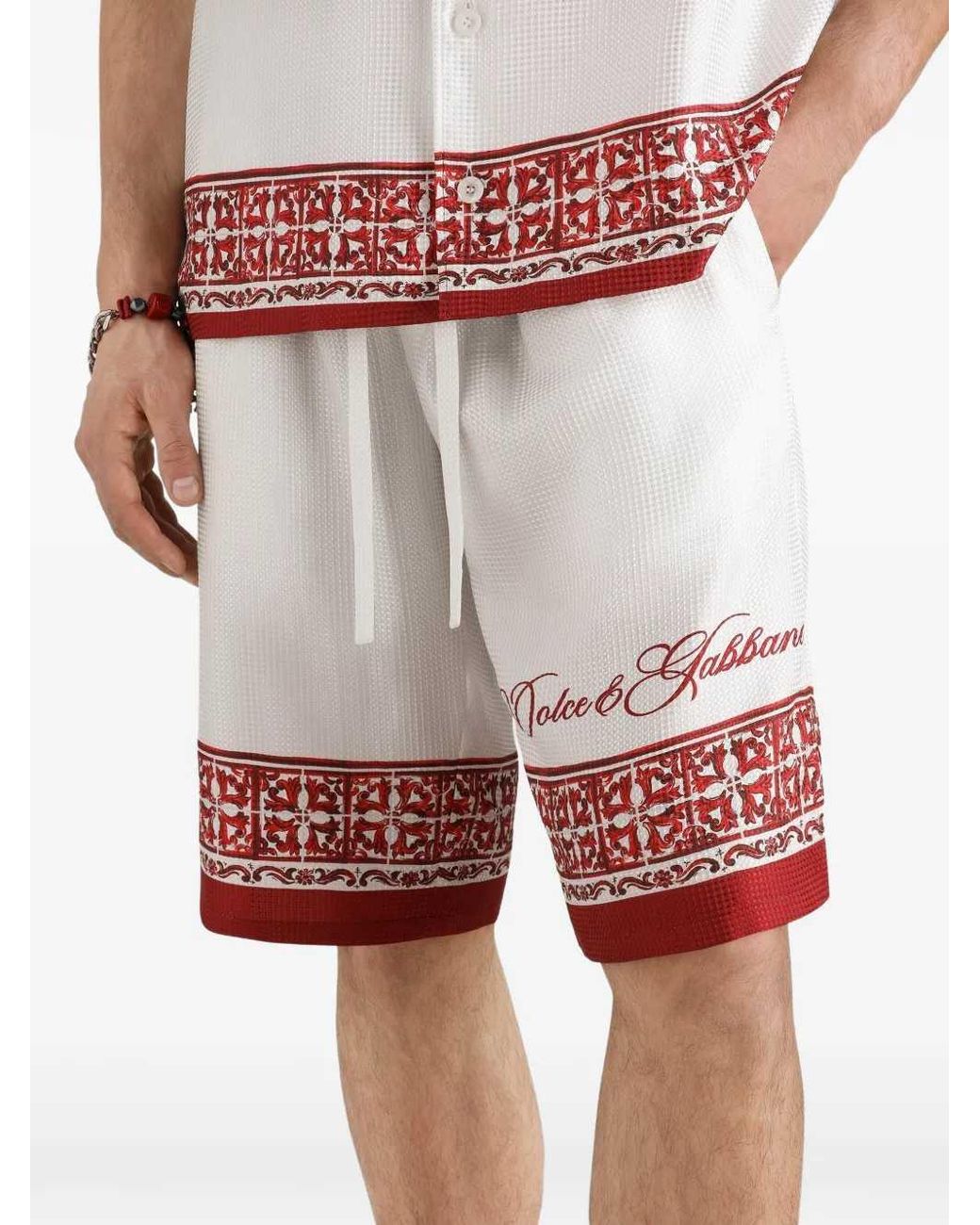 Dolce & Gabbana White Dolce & Gabbana Vanity Bermuda Shorts for men