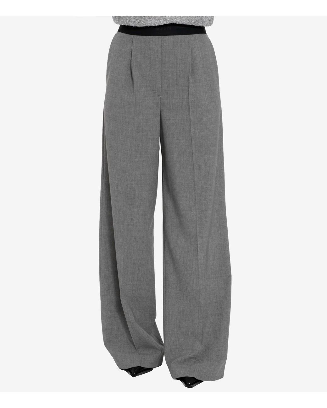 MSGM Gray Trousers