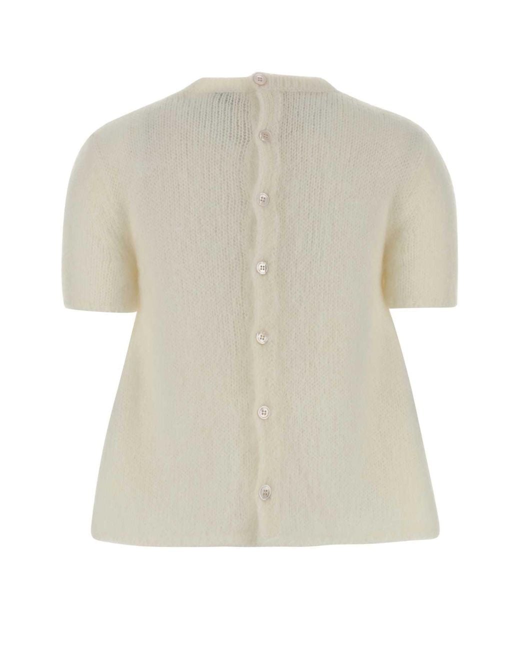 Loewe Natural Ivory Stretch Mohair Blend Sweater