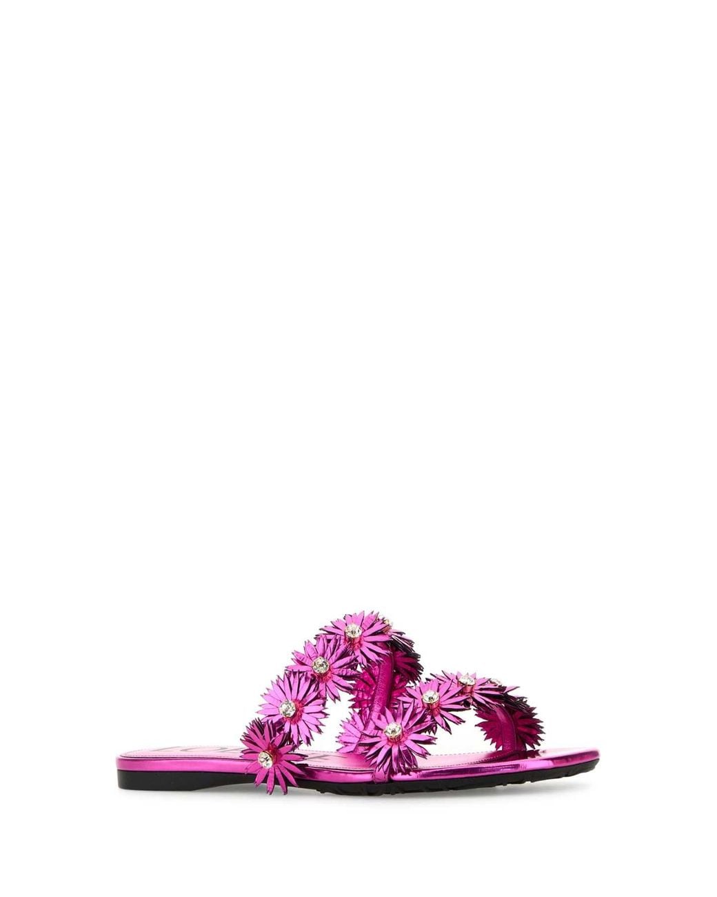 Loewe Pink Fuchsia Leather Paula S Ibiza Slippers