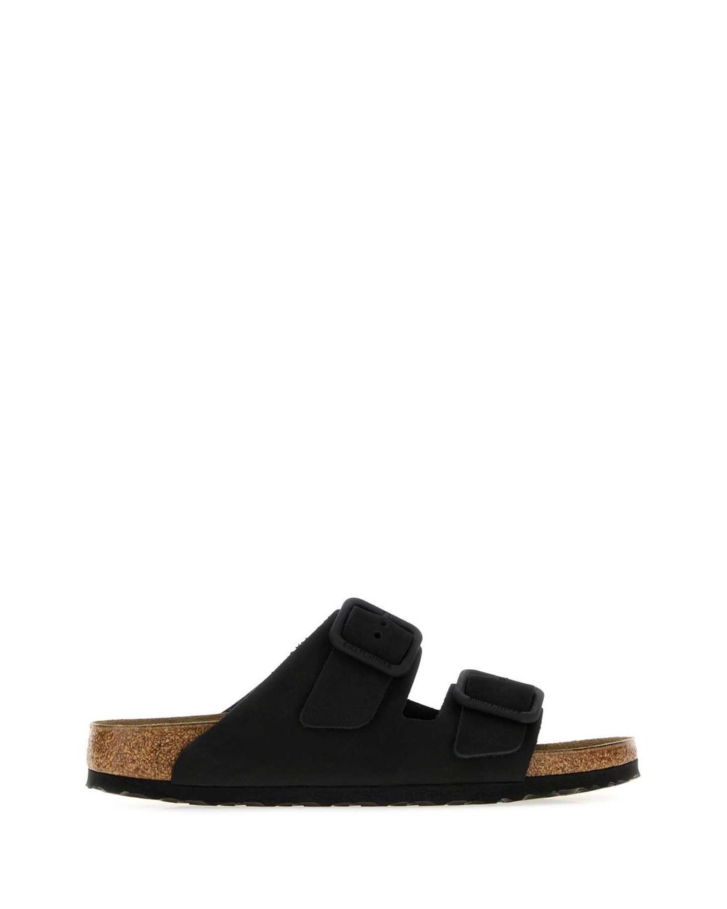 Birkenstock Black Leather Arizona Slippers