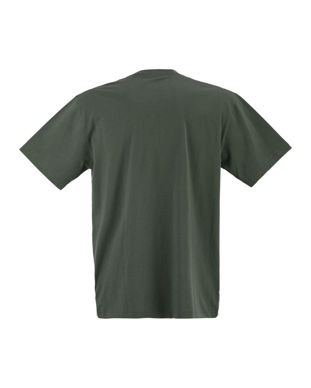 Filson Green Cotton T Shirt With Patch Pocket