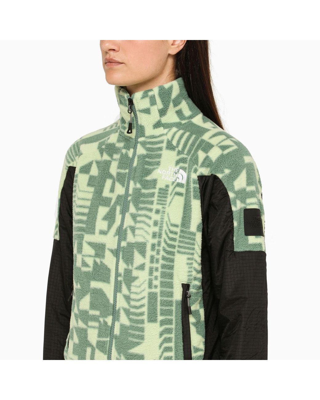 The North Face Black/green Turtleneck Jacket | Lyst UK