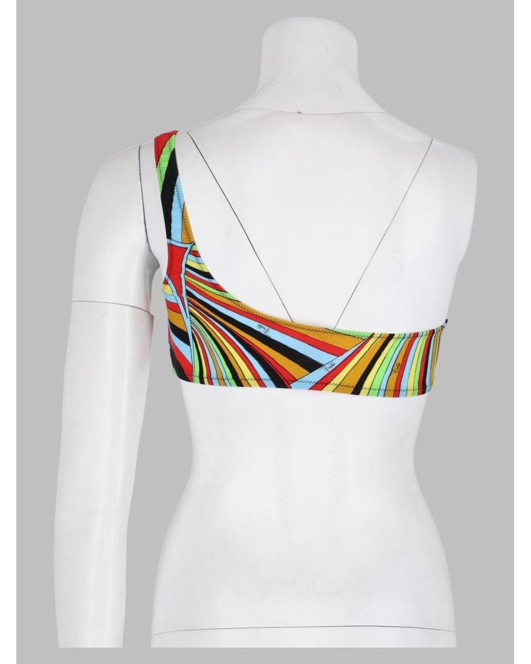 Emilio Pucci White Stretch Polyamide Swimsuit With Elastane