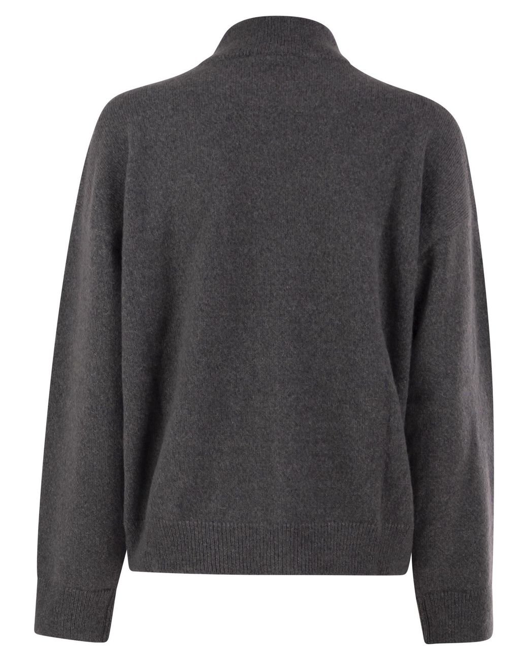 Peserico Black Knitted Cardigan With Sequins And Two-Way Zip