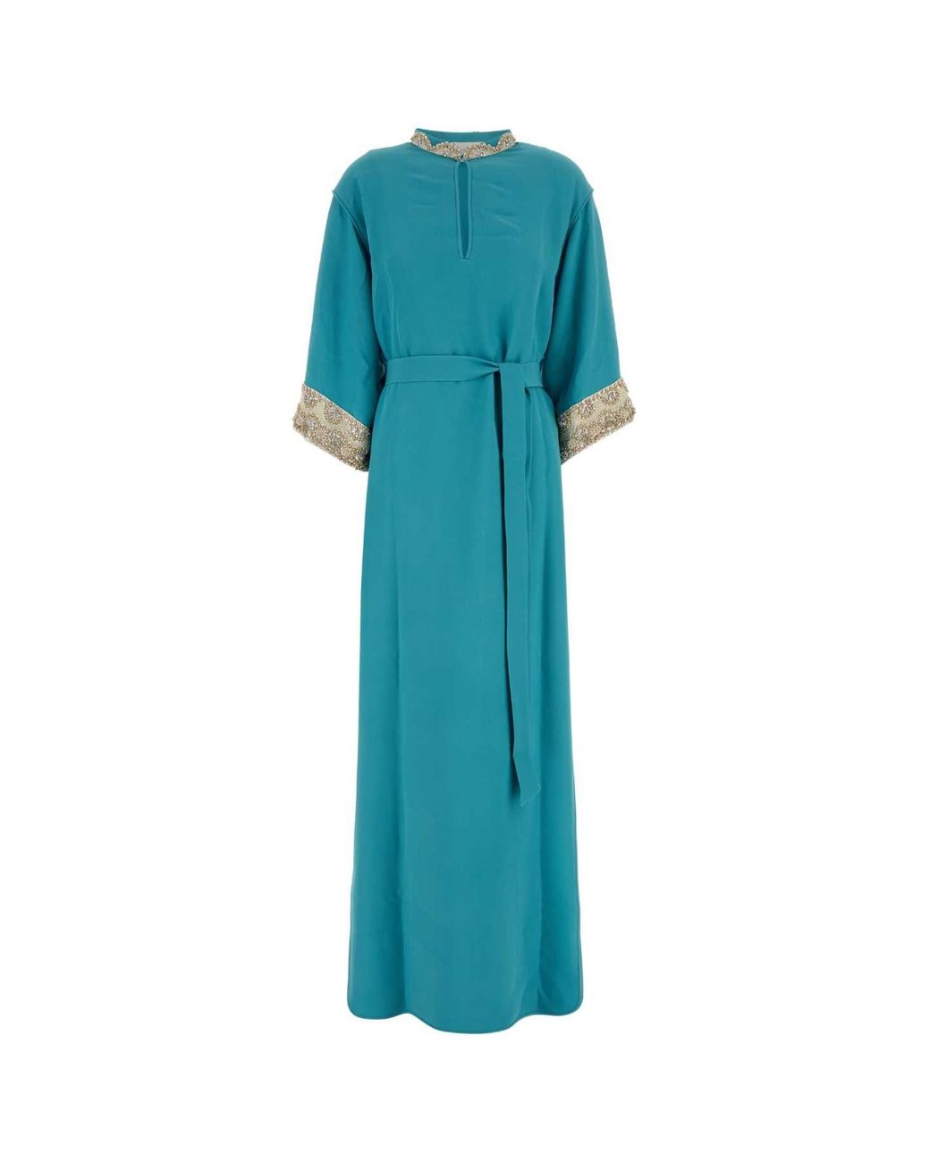 Valentino Garavani Blue Crepe Long Dress