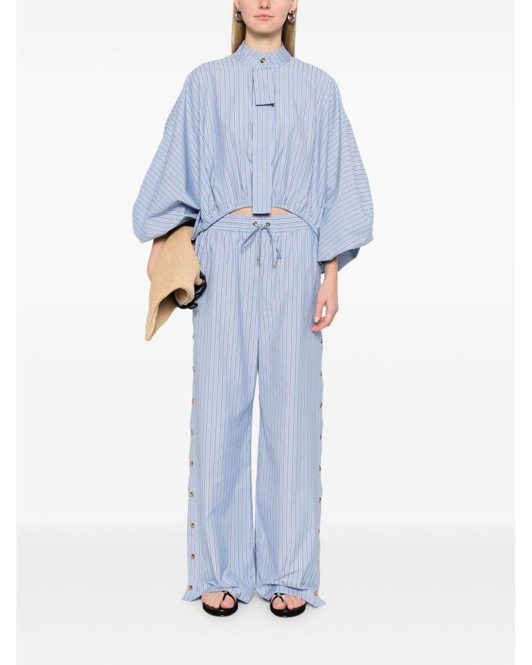 Zimmermann Blue Wide-Leg Trousers