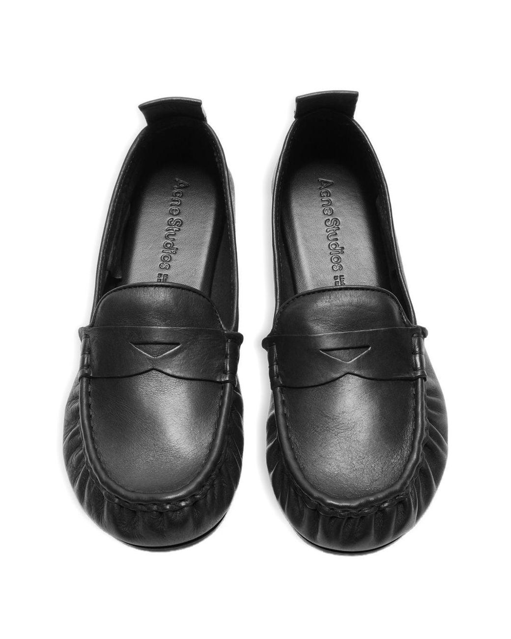 Acne Black Leather Loafers