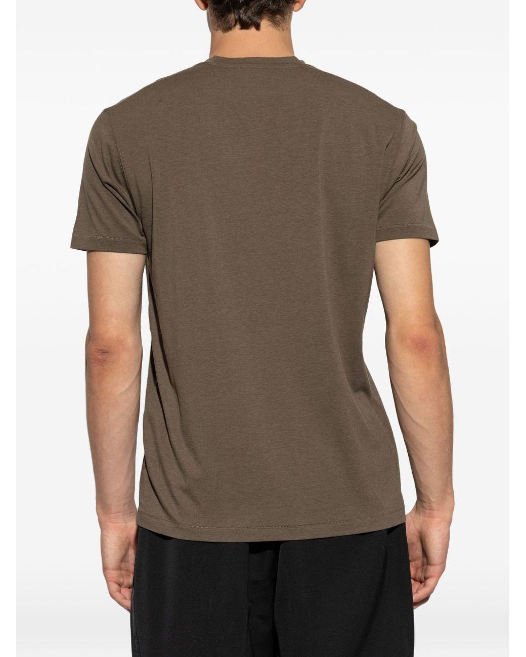 Tom Ford Brown Cotton Blend T Shirt