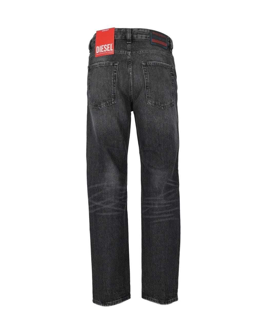 DIESEL Gray Mid-Rise 2024 D-Macs L.32 Jeans