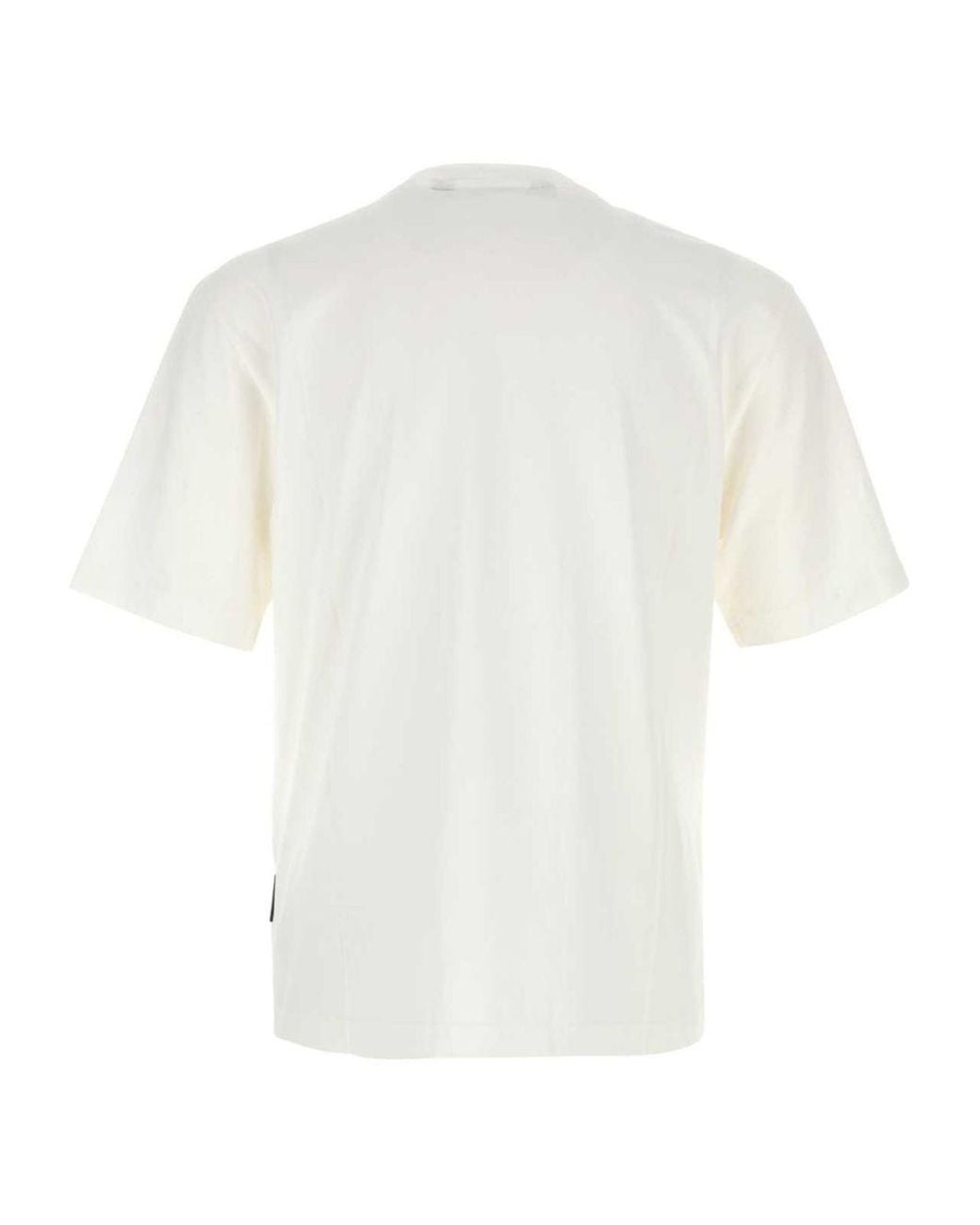 Palm Angels White Logo Cotton T-Shirt for men